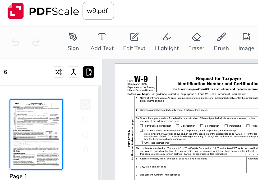 Fill out your application